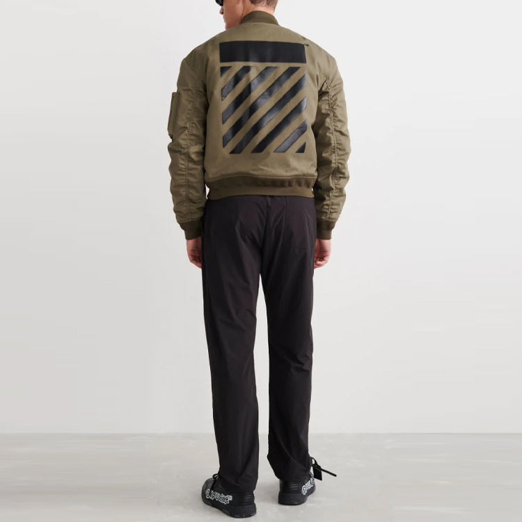 Men's Off-White SS22 Solid Color Straight-Leg Casual Pants/Trousers Black OMCA230C99FAB0011007