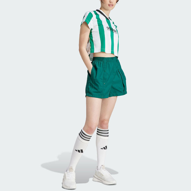 (WMNS) adidas Tiro Colorblock Crop 'Green White' IM4997