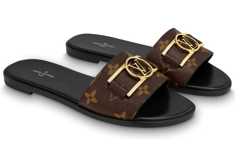 (WMNS) LOUIS VUITTON Lock It Slides 'Glossy Monogram' 1A64MI
