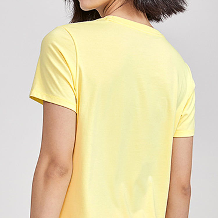 Skechers Loose Printing Casual Sports Short Sleeve t Yellow L220W170-00TC