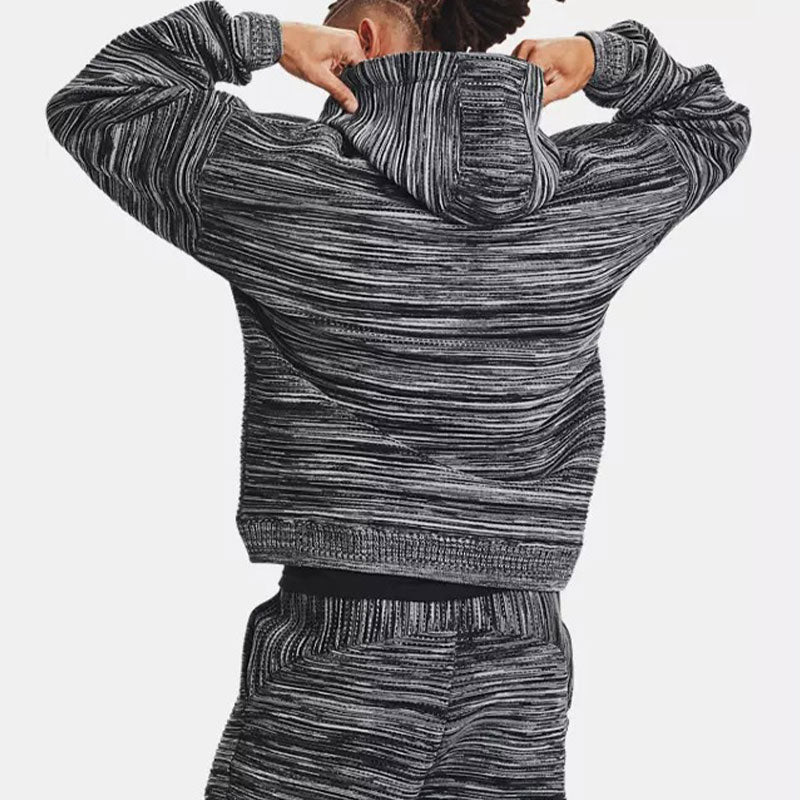Under Armour RUSH IntelliKnit Hoodie 'Black White' 1376634-012