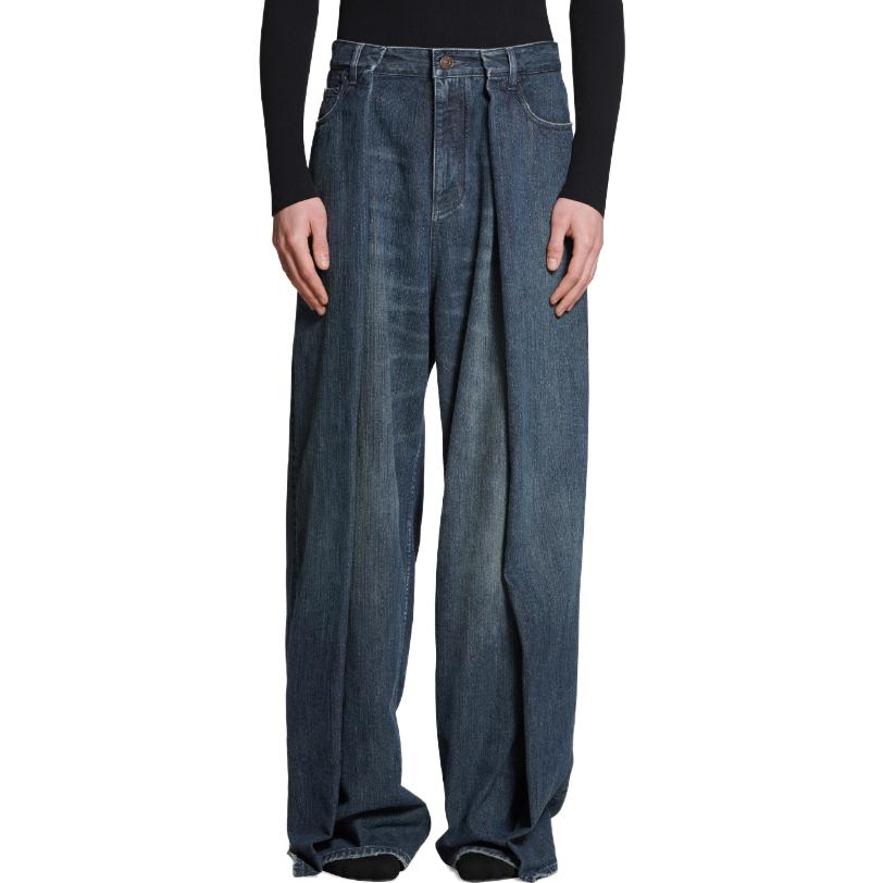 Balenciaga Double Side Pants 'Dark Blue' 767983TNW654445