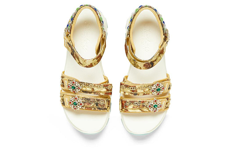 (WMNS) Skechers Premium Heritage D'Lites - Gemtastic 'White Gold' 149743-WGD