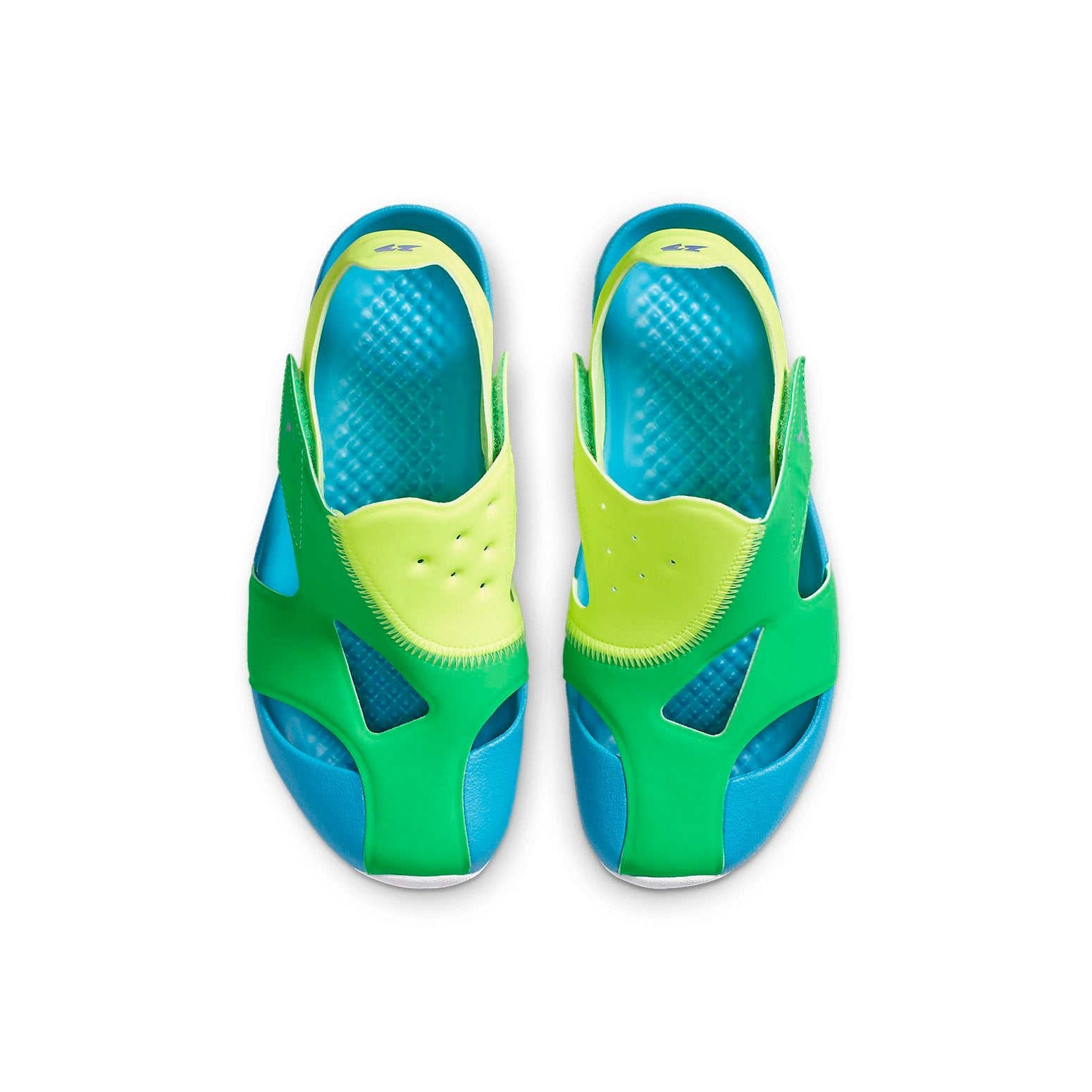 (PS) Air Jordan Flare Casual Colorblock Green Blue Yellow Sandals 'Green Blue Yellow' CI7849-300