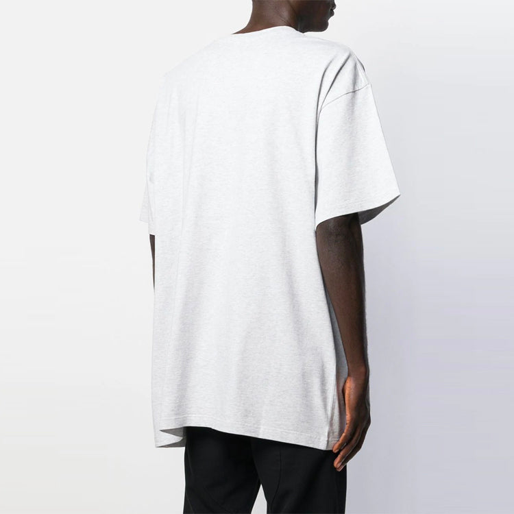 Men's Balenciaga Logo Printing Round Neck Short Sleeve White 583214TFV652569