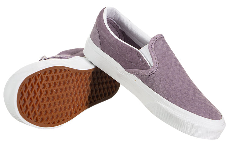Vans Classic Slip-On Stylish Wear-Resistant Breathable Low Top Casual Skate Shoes Unisex Purple VN0A4BV31HG