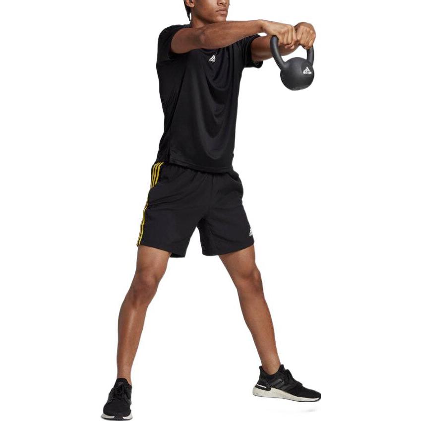 Men's adidas Back Training Round Neck Short Sleeve Black T-Shirt HN8506