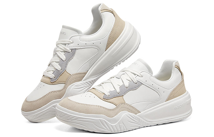 (WMNS) Skechers Denali Shoes 'White Beige' 185022-WPKP
