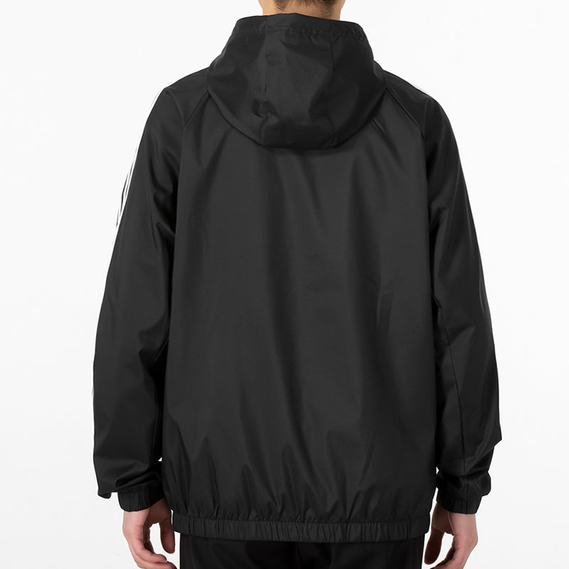Men's adidas 3s Wb Casual Sports Woven Hooded Jacket Autumn Black HE4322