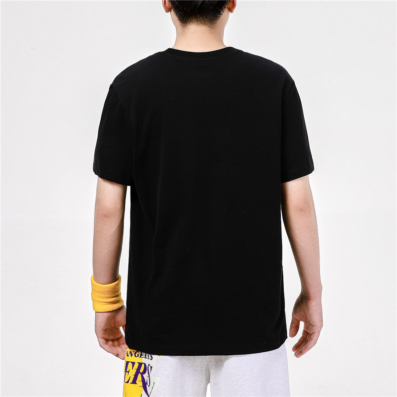 Air Jordan DRI-FIT NBA Los Angeles Lakers Printing Basketball Sports Round Neck Short Sleeve Black DA6629-010