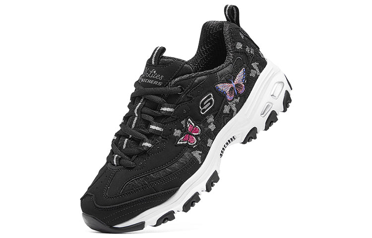 (WMNS) Skechers D'Lites 'Black' 149908-BLK