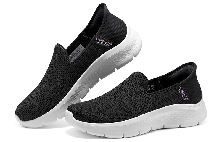 (WMNS) Skechers GO WALK Flex 'Relish - Black White' 124963-BKW