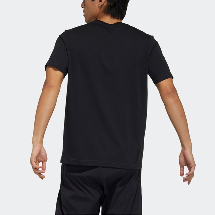adidas WJ T GFX Series Printing Athleisure Casual Sports Round Neck Short Sleeve Black GP0903