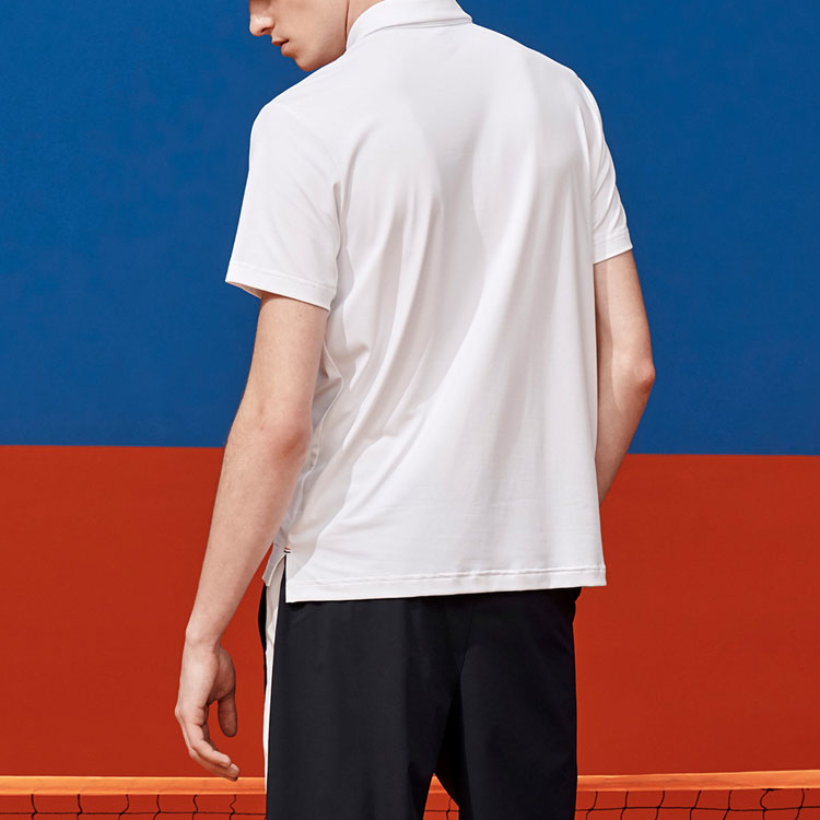 FILA Athletics Embroidered Logo Knit Casual Short Sleeve Polo Shirt White A11M023152F-WT