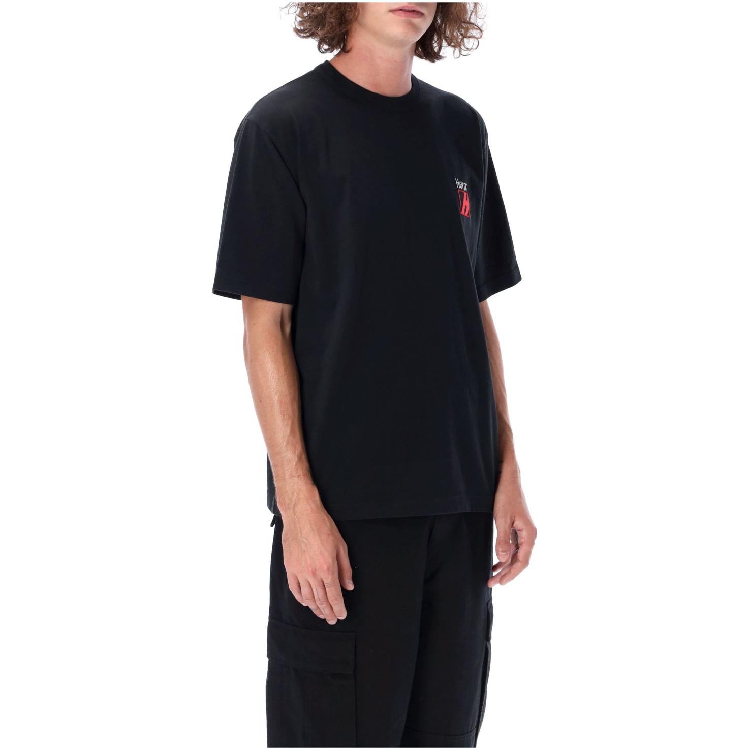 HERON PRESTON FW22 Heron Censored T-shirt 'Black Multicolor' HMAA032F22JER0101084