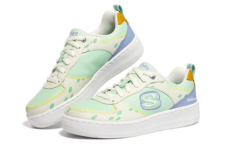 (WMNS) Skechers Sport Court 92 'White Green' 896112-WMNT