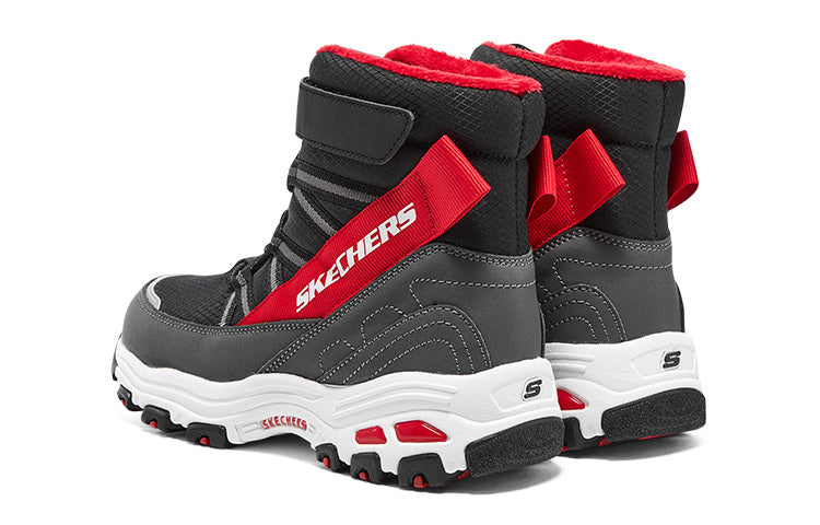(GS) Skechers D'lites Boots 'Black Red' 660092L-BKRD