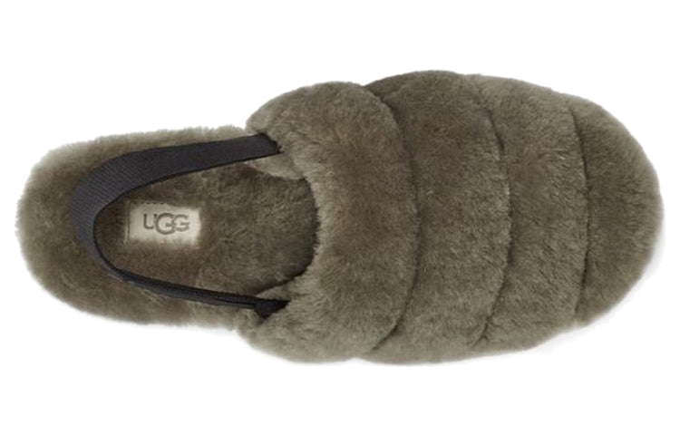 (WMNS) UGG Super Fluff Slipper 'Olive Green' 1121751-BTOL