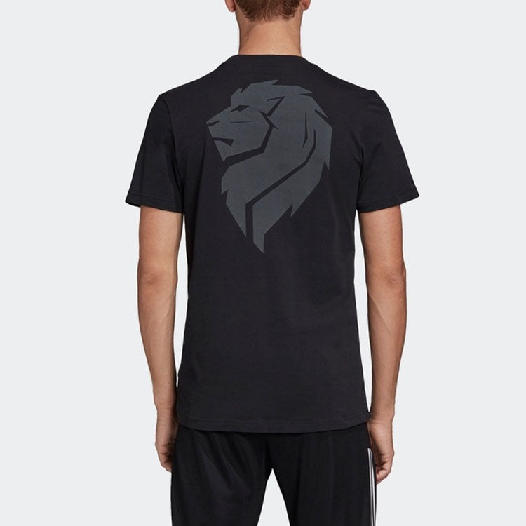 adidas Hol CI Tee Printed Sports Football Training Short Sleeve Men's Black FK3563