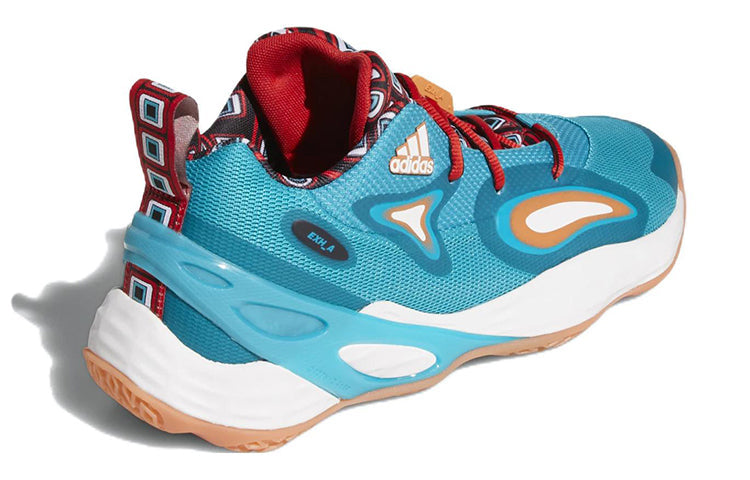 adidas Exhibit A Wear-Resistant Non-Slip Basketball Shoes Cyan H69015