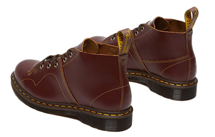 Dr. Martens Church Smooth Leather Monkey Boots Dark Red 16054601