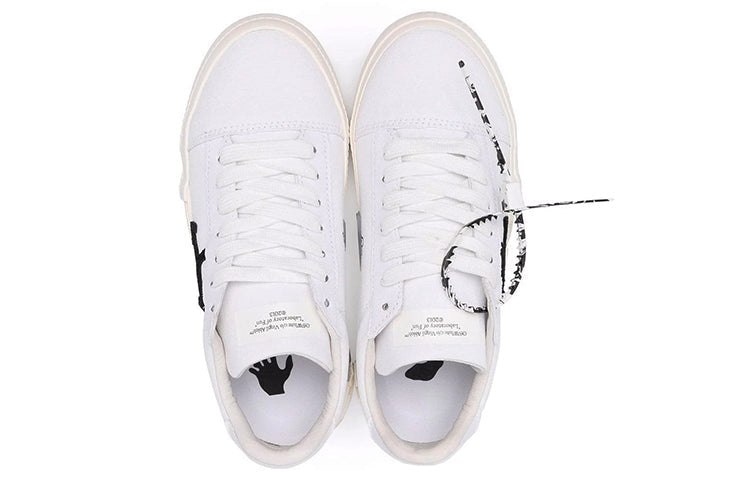 (WMNS) Off-White Vulc Eco Canvas Low Sneaker 'White Black' OWIA178F21FAB0020110