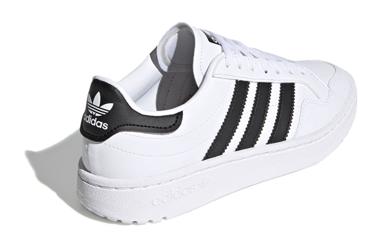 (GS) adidas originals Team Court J 'White Black' EF6815