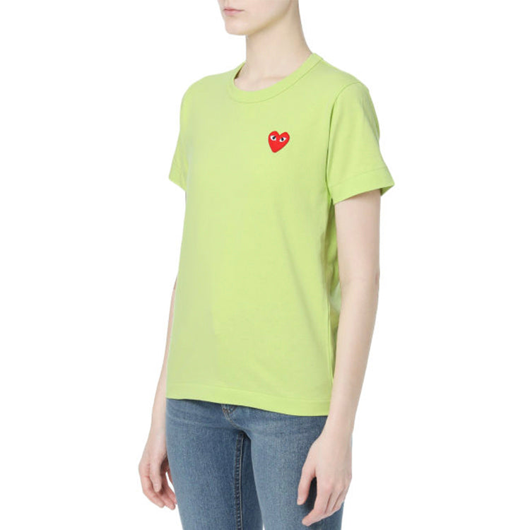 (WMNS) COMME des GARCONS PLAY Round Neck Short Sleeve Tee 'Green' AZ-T271-051-2