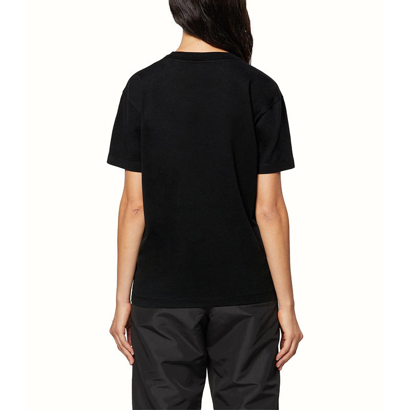 (WMNS) HERON PRESTON SS22 Logo Recycled T-shirt 'Black' HWAA024C99JER0011000