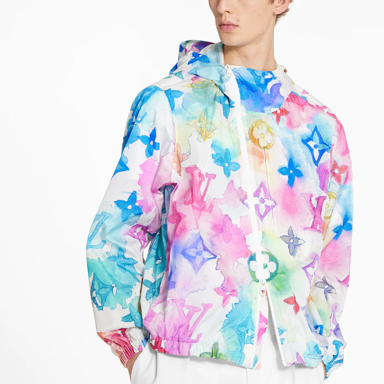 LOUIS VUITTON Men s SS21 Watercolor Windbreaker Multi 1A8QZ4