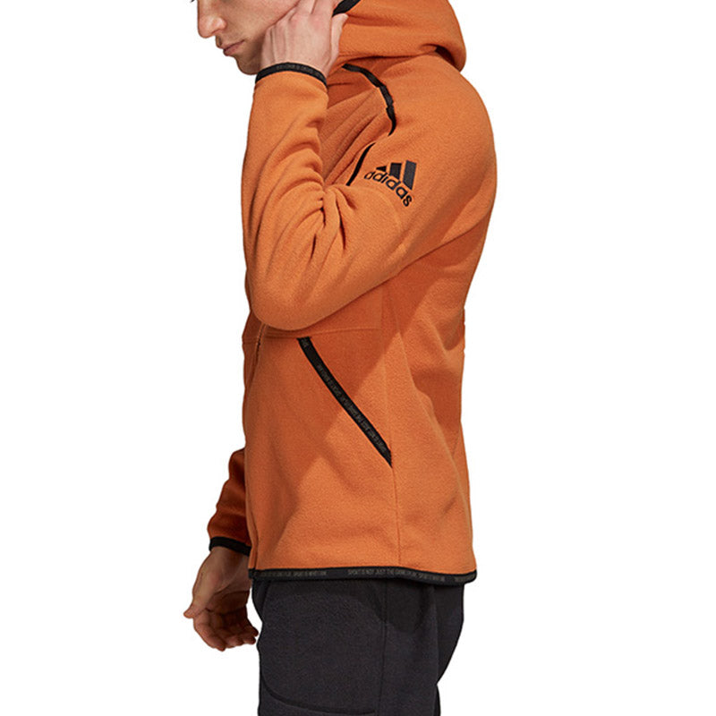 adidas M zne hd p fl hooded Sports Jacket Brown EB5219