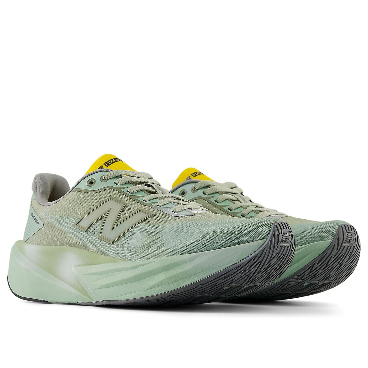 (WMNS) New Balance FuelCell Rebel v5 'Garter Snake Mosaic Green Lemon' WFCXTD5