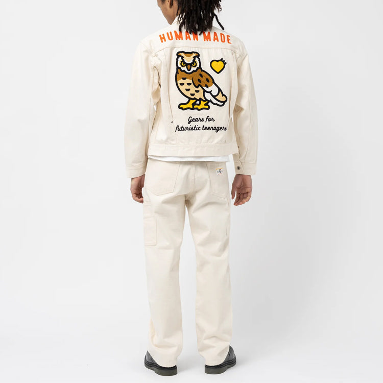 HUMAN MADE Natural Denim Work Jacket 'White' HM25JK021