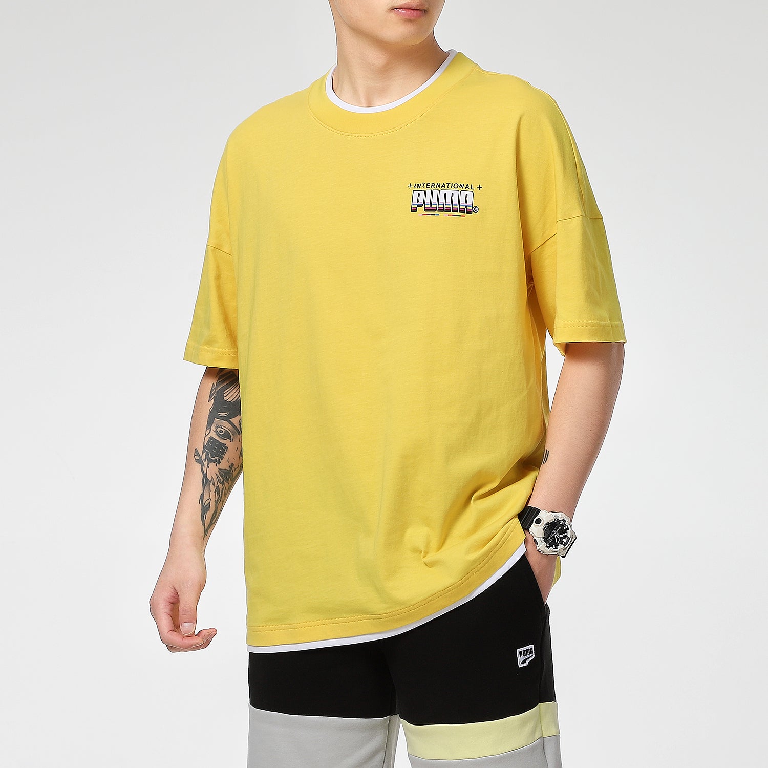 PUMA x Britto T-Shirt 'Yellow White Black' 532257-37