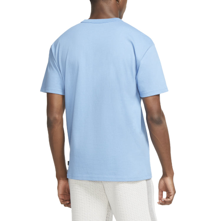 Nike Minimalistic Embroidered Logo Short Sleeve Blue DB3194-496