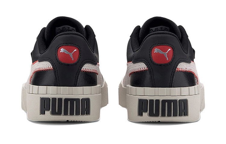 (WMNS) PUMA Cali Retro Casual Sneakers Black/Red 372095-02