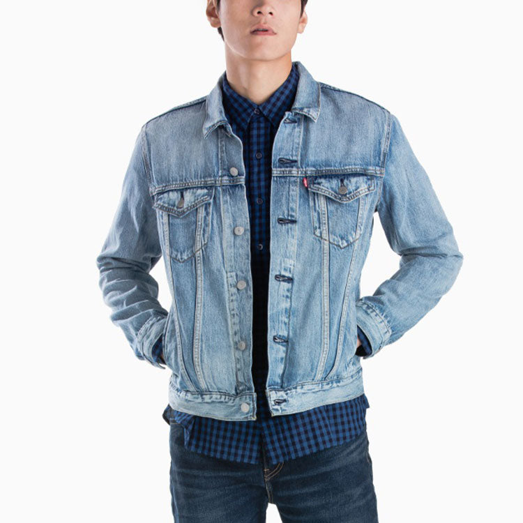 Men's Levis lapel Denim Jacket Denim Blue 72334-0351
