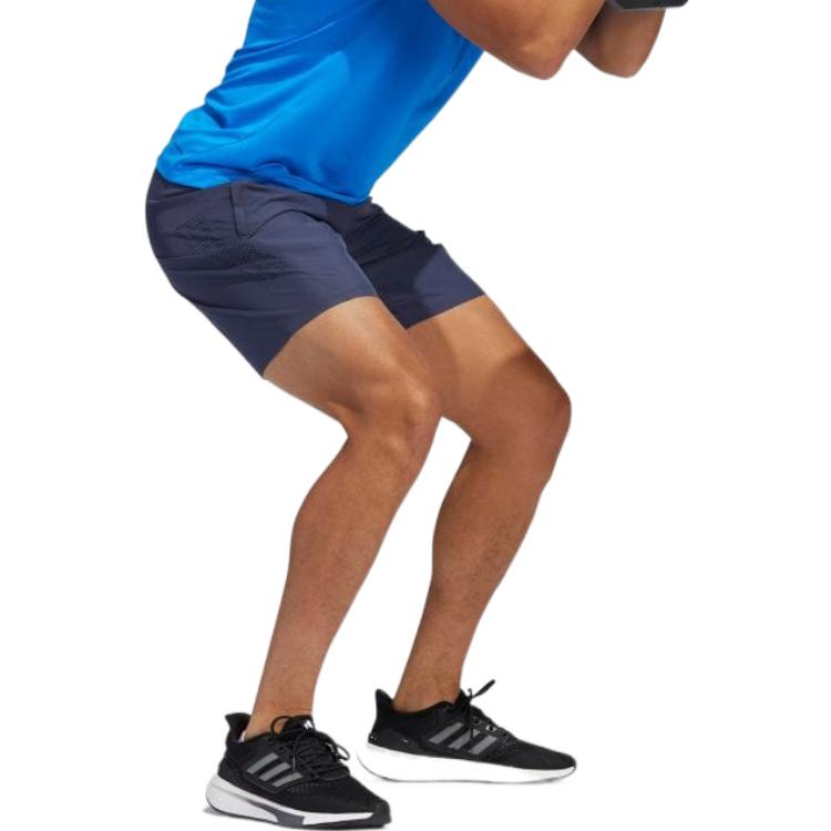 Men's adidas Solid Color Straight Shorts Navy Blue HE6807