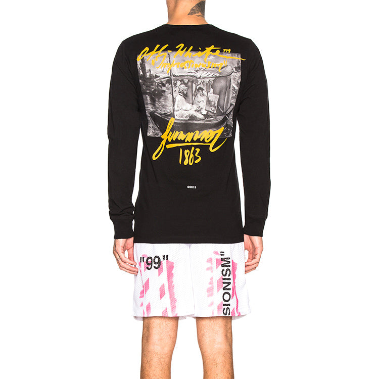 Off-White Summer 1863 Impressionism Print Long Sleeve T-Shirt OMAB001R191850091088