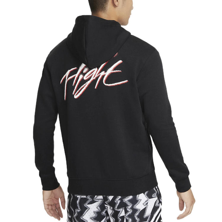 Air Jordan Graphic Fleece Pullover Flight Hoodie 'Black' DQ7506-011