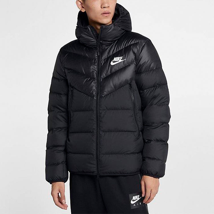 Nike Nsw Windrunner Down Fill Stay Warm Solid Color hooded down Jacket Black 928834-010