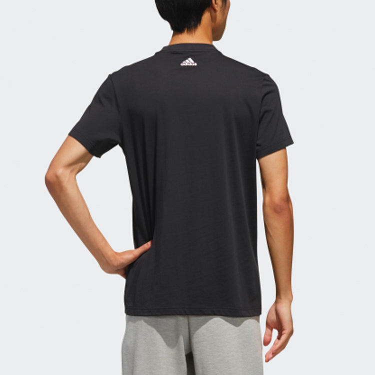 adidas Kc Tee Bc Sh Logo Printing Casual Sports Round Neck Short Sleeve Black FJ0080