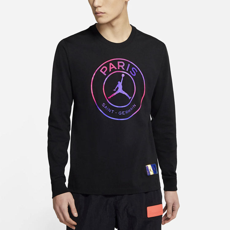 Air Jordan Paris Saint-Germain Crew Neck Long Sleeve Asia Sizing 'Black' CZ0794-010