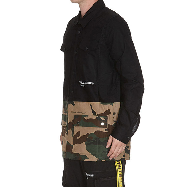 Off-White Mens Camouflage Splicing Jacket OMGA062E188110101001