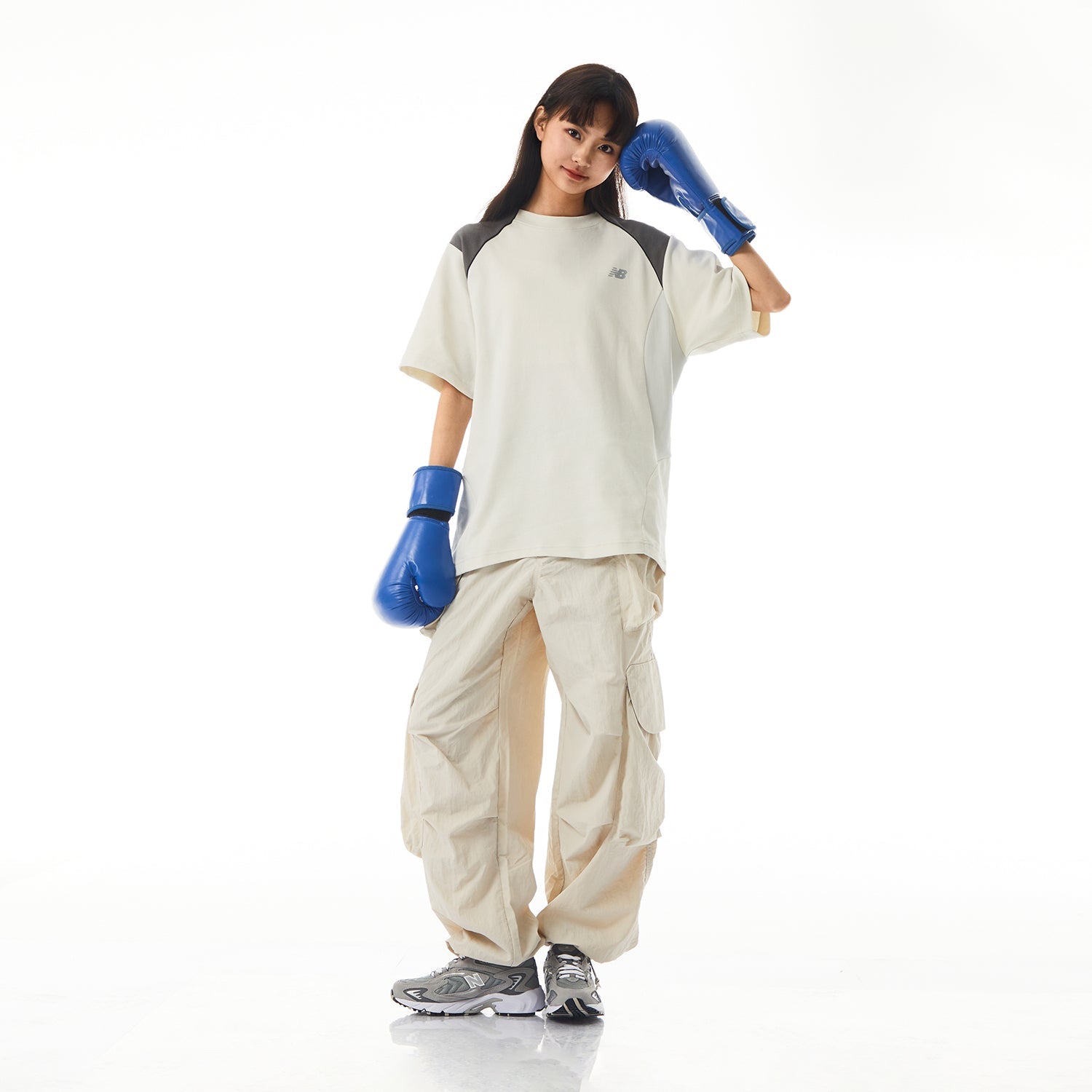 New Balance x LiangDong Color Block T-Shirt Asia Sizing 'White' NEE17113-WT