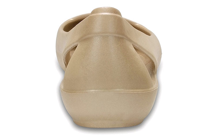 (WMNS) Crocs Minimalistic Casual Flat Sports Gold Color Sandals 202811-710
