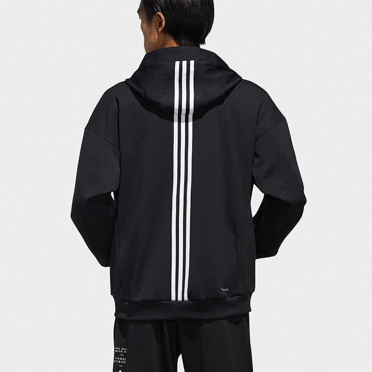 adidas Id Sweat Hd Casual Sports Jacket Men s Black ED1948