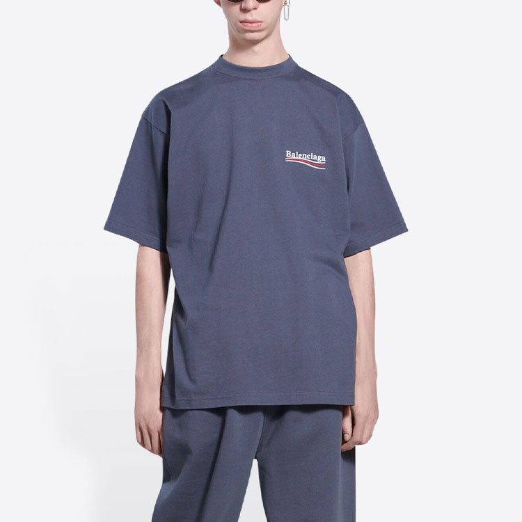 Balenciaga Political Campaign T-Shirt Large Fit 'Dark Grey' 641675TKVJ11366