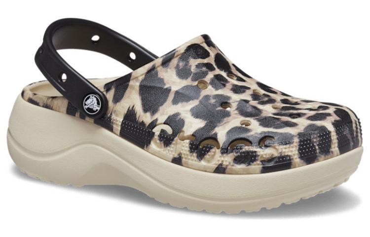 (WMNS) Crocs Baya Platform Animal Print Clogs 'Leopard' 208712