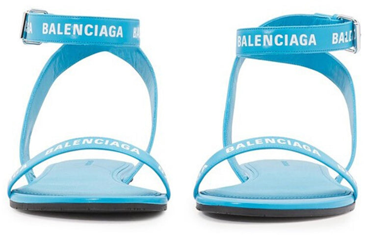 (WMNS) Balenciaga Leather Sandals 'Blue' 551154WA7614441